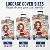 To Travel Is To Live - Travel Personalized Custom Luggage Cover - Summer Vacation Gift, Gift For Adventure Travel Lovers