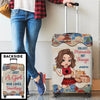 To Travel Is To Live - Travel Personalized Custom Luggage Cover - Summer Vacation Gift, Gift For Adventure Travel Lovers