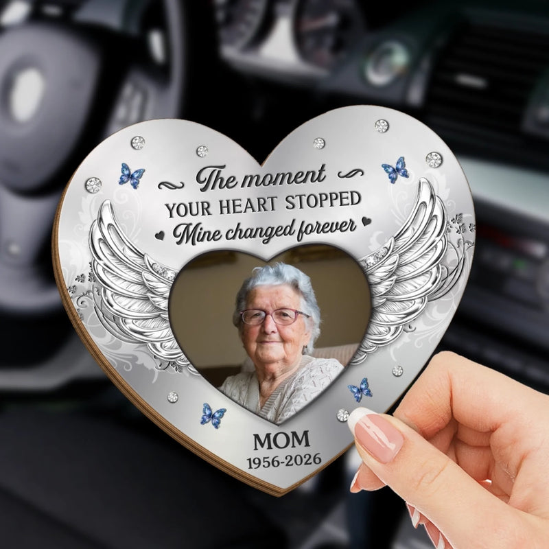 Custom Car Visor Clip - Personalized Memorial Sympathy Gifts For Loss Of Mom, Dad - Loved More Than Ever