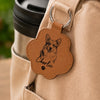 Custom Photo Leather Pet Hair Keychain - Personalized Pet Memorial Sympathy Gifts For Dogs, Cats - Always In My Heart