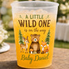 Custom Party Cups - Personalized Baby Shower, Gender Reveal Gifts For New Moms, New Dads, New Parents - A Little Wild One