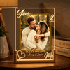 Custom Shaped 3D LED Walnut Night Light - Anniversary Wedding Gifts For Husband And Wife, Him And Her - You & Me Forever & Always