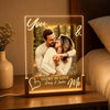 Custom Shaped 3D LED Walnut Night Light - Anniversary Wedding Gifts For Husband And Wife, Him And Her - You & Me Forever & Always