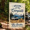 Custom Flag - Personalized Summer Vacation And Travel Camping Gifts For Campers, Mom, Dad, Brother, Sister, Kids - Adventure Awaits