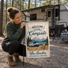 Custom Flag - Personalized Summer Vacation And Travel Camping Gifts For Campers, Mom, Dad, Brother, Sister, Kids - Adventure Awaits