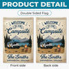 Custom Flag - Personalized Summer Vacation And Travel Camping Gifts For Campers, Mom, Dad, Brother, Sister, Kids - Adventure Awaits