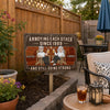 Custom Home Decor Metal Sign - Personalized  Anniversary Wedding Gifts For Husband And Wife, Him And Her - Stuck With You