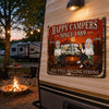 Custom Home Decor Metal Sign - Personalized Anniversary Wedding Camping Gifts For Campers, Husband And Wife, Him And Her - Lost In The Woods Together