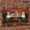 Custom Home Decor Metal Sign - Personalized Anniversary Wedding Camping Gifts For Campers, Husband And Wife, Him And Her - Lost In The Woods Together