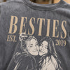 Custom Photo Washed Cotton T-shirt - Personalized Best Friend Birthday Gifts For Women, Besties, Sisters, BFF - Still Rocking Together After All These Years