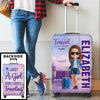 Custom Luggage Cover - Personalized Summer Vacation And Travel Gifts For Women, Besties, Sisters, BFF - Passport Ready Heart Open
