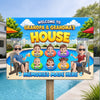 Custom Home Decor Metal Sign - Personalized Summer Vacation And Travel, Poolside Gifts For Grandma, Grandpa - Life Is Better By The Pool