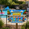 Custom Home Decor Metal Sign - Personalized Summer Vacation And Travel, Poolside Gifts For Grandma, Grandpa - Life Is Better By The Pool