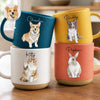 Custom Photo Printed Pottery Mug - Personalized Birthday Gifts For Dog Cat Lovers, Dog Dad And Mom, Cat Owners - My Best Friend Has Paws