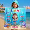Custom Poncho Beach Towel - Personalized Summer Vacation And Travel Gifts For Women, Men, Kids - Starfish On The Beach