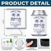 Custom Leather Can Cooler - Personalized Summer Vacation And Travel Gifts For Best Friends, Family - Making Memories Under The Palm Trees