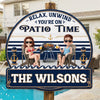 Custom Wood Sign - Personalized Summer Vacation And Travel Gifts For Husband And Wife, Him And Her - Chilling With The Grill Master