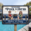 Custom Home Decor Metal Sign - Personalized  Summer Vacation And Travel Gifts For Husband And Wife, Him And Her - Welcome To Our Little Naval Oasis