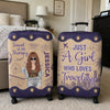 Custom Luggage Cover - Personalized Summer Vacation And Travel Gifts For Women, Besties, Sisters, BFF - Adventure Awaits Everywhere