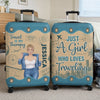 Custom Luggage Cover - Personalized Summer Vacation And Travel Gifts For Women, Besties, Sisters, BFF - Adventure Awaits Everywhere