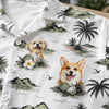Custom Photo Unisex Tropical Hawaiian Aloha Shirt - Personalized Summer Vacation And Travel Gifts For Dog Cat Lovers, Dog Dad And Mom, Cat Owners - Sandy Paws Happy Days