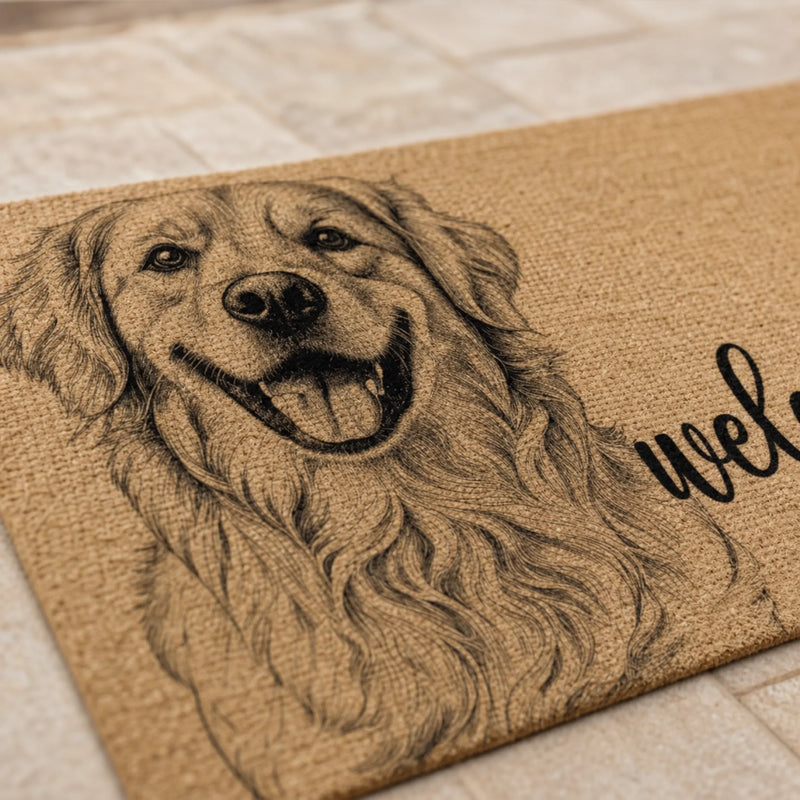Custom Photo Home Decor Decorative Mat - Personalized Birthday Gifts For Dog Cat Lovers, Dog Dad And Mom, Cat Owners - Paws Make Life Better