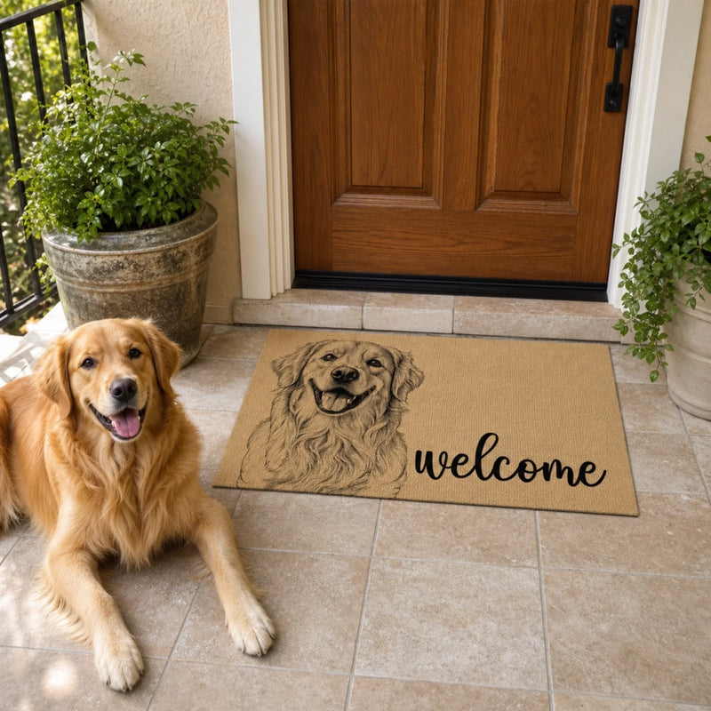 Custom Photo Home Decor Decorative Mat - Personalized Birthday Gifts For Dog Cat Lovers, Dog Dad And Mom, Cat Owners - Paws Make Life Better