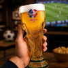 Custom USA World Football Trophy-Shaped Beer Glass - Personalized Birthday Gifts For Football Lovers, Sports Fans, Sports Lovers - Fueling The Soccer Hype