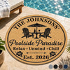 Custom Poolside Shaped Doormat - Personalized Birthday Gifts For Mom, Dad, Brother, Sister, Kids - Backyard Bar