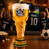 Custom USA World Football Trophy-Shaped Beer Glass - Personalized Birthday Gifts For Football Lovers, Sports Fans, Sports Lovers - Cold Beer, Legendary Game Days