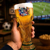 Custom USA World Football Trophy-Shaped Beer Glass - Personalized Birthday Gifts For Football Lovers, Sports Fans, Sports Lovers - Cold Beer, Legendary Game Days