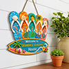 Custom Wood Sign - Personalized Summer Vacation And Travel Gifts For Grandma, Grandpa - Beach Days With Grandkids