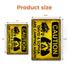 Custom Home Decor Metal Sign - Personalized Birthday Camping Gifts For Campers - Caution Happy Camper Ahead