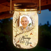 Custom Photo Solar Jar Lantern - Personalized Memorial Sympathy Gifts For Loss of Mom, Dad - Your Memory Is My Treasure
