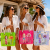 Custom Clear Tote Bag - Personalized Summer Vacation And Travel Gifts For Women, Besties, Sisters, BFF - Sun Sand Smiles