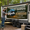 Custom Outdoor Banner - Personalized Camping Gifts For Campers, Mom, Dad, Brother, Sister, Kids - Home Is Wherever We Roam