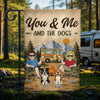 Custom Flag - Personalized Travel Camping Gifts For Campers, Husband And Wife, Him And Her, Dog Lovers, Dog Dad And Mom - Adventure Together