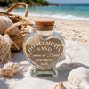 Custom Glass Keepsake Bottle - Personalized Anniversary Wedding Gifts For Husband And Wife, Him And Her - Love You To The Beach And Back
