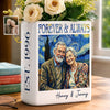 Custom Book Vase - Personalized Anniversary Wedding Gifts For Husband And Wife, Him And Her - Together Under Starry Skies