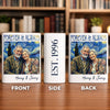 Custom Book Vase - Personalized Anniversary Wedding Gifts For Husband And Wife, Him And Her - Together Under Starry Skies