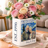 Custom Book Vase - Personalized Anniversary Wedding Gifts For Husband And Wife, Him And Her - Together Under Starry Skies