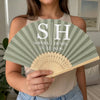 Custom Bamboo Hand Fan - Personalized Anniversary Wedding Gifts For Husband And Wife, Him And Her - Cherishing Every Single Moment Together