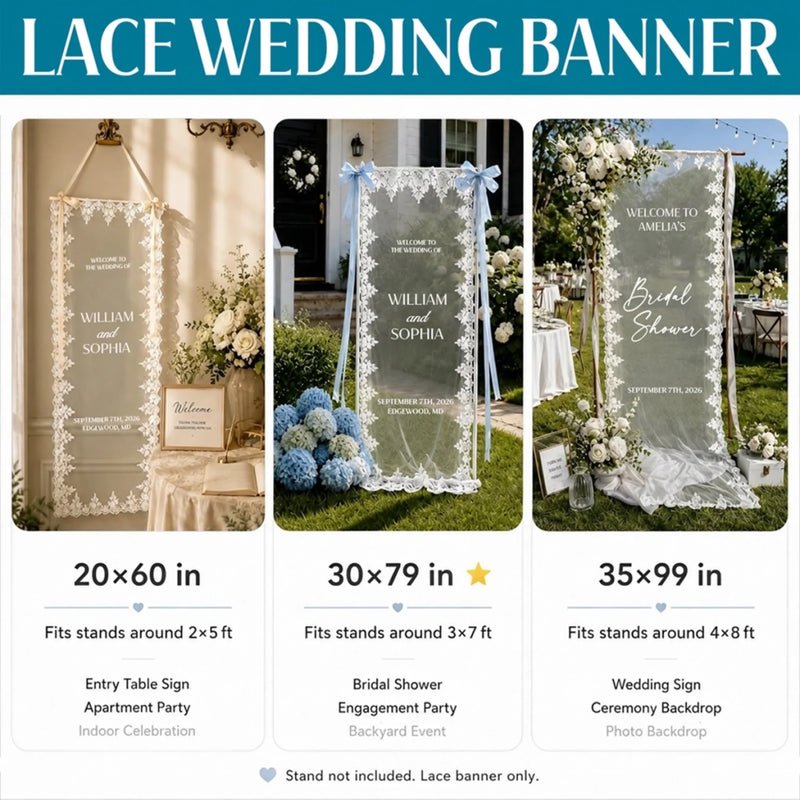 Custom Lace Wedding Welcome Sign - Personalized Bridesmaid Proposal Wedding Gifts For Bridesmaid, Bridal Party - Like A Dream Woven In Lace