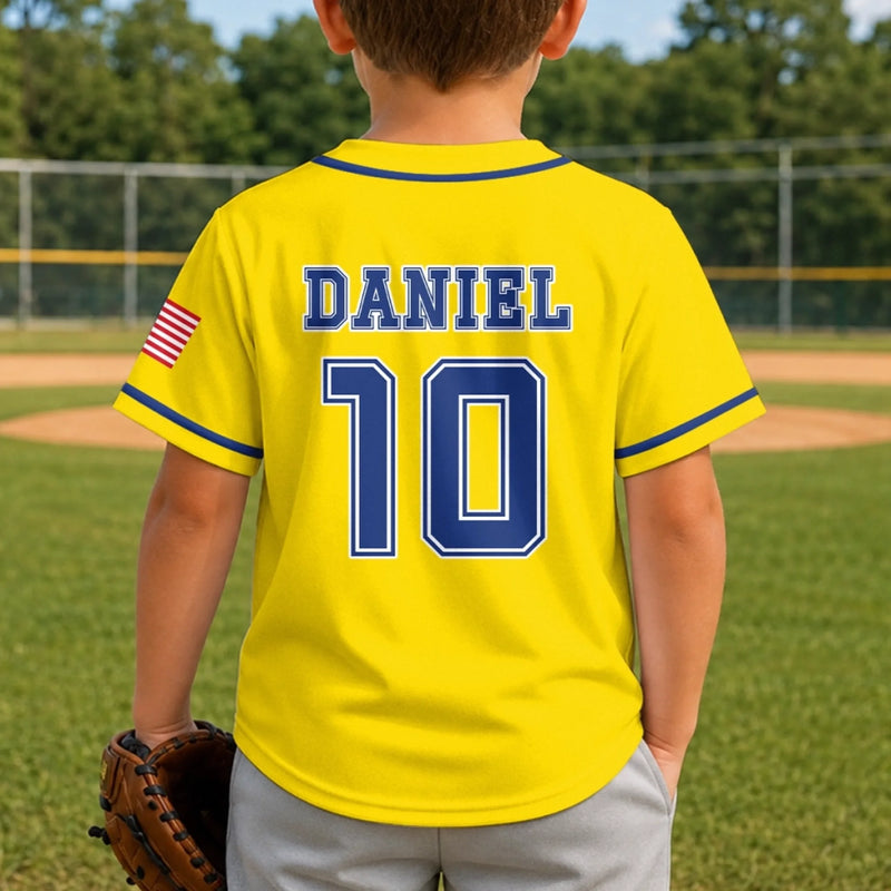 Custom Kids Baseball Jersey - Personalized Birthday Gifts For Kids - The Adventure Starts With Me