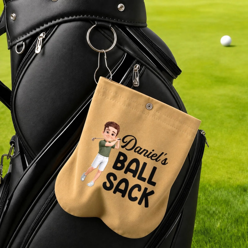 Custom Flannel Golf Ball Bag Sack - Personalized Birthday Gifts For Golf Lovers, Sports Fans, Sports Lovers - Fairways And Good Days