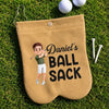 Custom Flannel Golf Ball Bag Sack - Personalized Birthday Gifts For Golf Lovers, Sports Fans, Sports Lovers - Fairways And Good Days