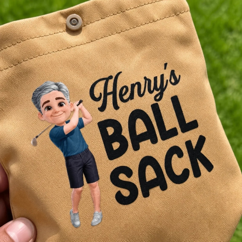 Custom Flannel Golf Ball Bag Sack - Personalized Birthday Gifts For Golf Lovers, Sports Fans, Sports Lovers - Fairways And Good Days