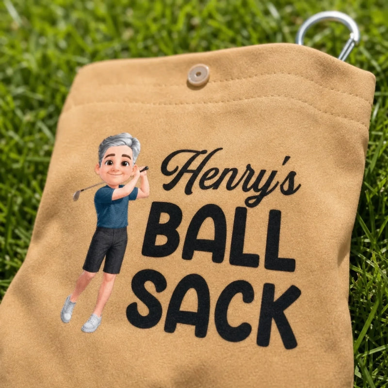Custom Flannel Golf Ball Bag Sack - Personalized Birthday Gifts For Golf Lovers, Sports Fans, Sports Lovers - Fairways And Good Days