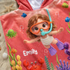 Custom Photo Poncho Beach Towel - Personalized Summer Vacation And Travel Gifts For Women, Men, Kids - Little Ocean Explorer
