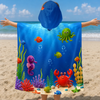Custom Photo Poncho Beach Towel - Personalized Summer Vacation And Travel Gifts For Women, Men, Kids - Little Ocean Explorer